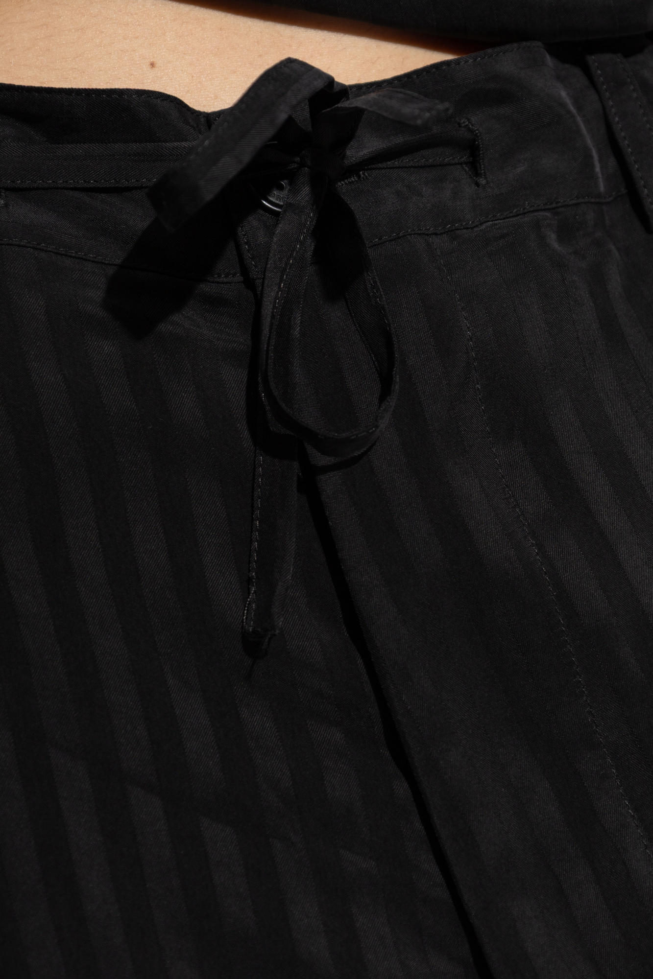 【BALENCIAGA】Striped Cupro Oversized Trousers ブラック Men's Large Cargo Pants in Black | Balenciaga US
